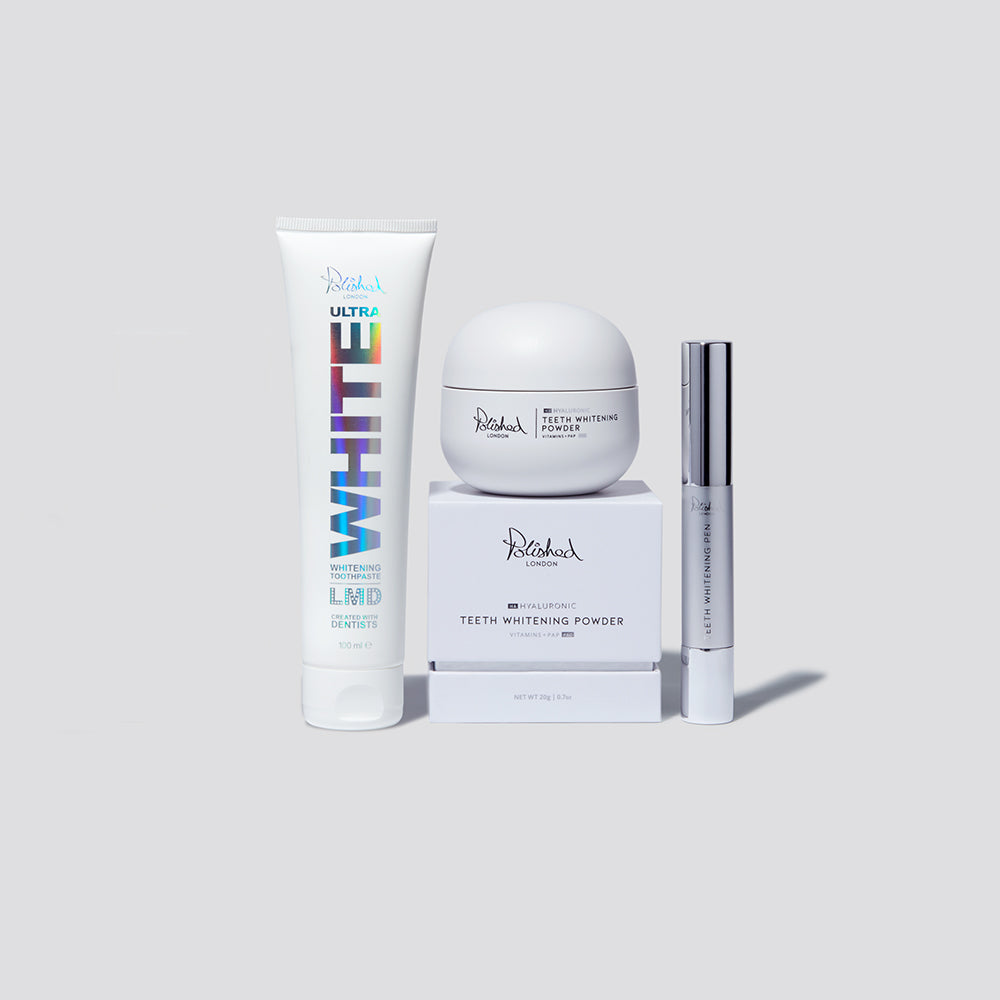 ULTRA WHITE TOOTHPASTE + TEETH WHITENING POWDER + TEETH WHITENING PEN BUNDLE
