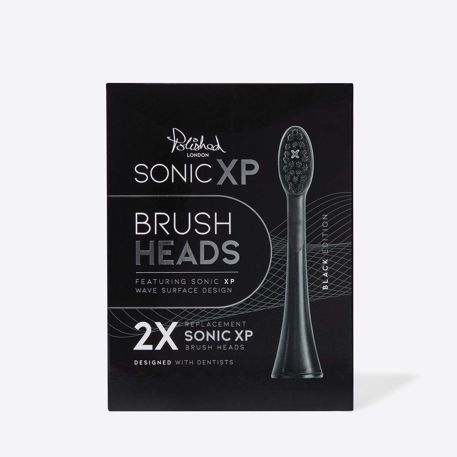 SONIC XP REPLACEMENT TOOTHBRUSH HEADS - BLK