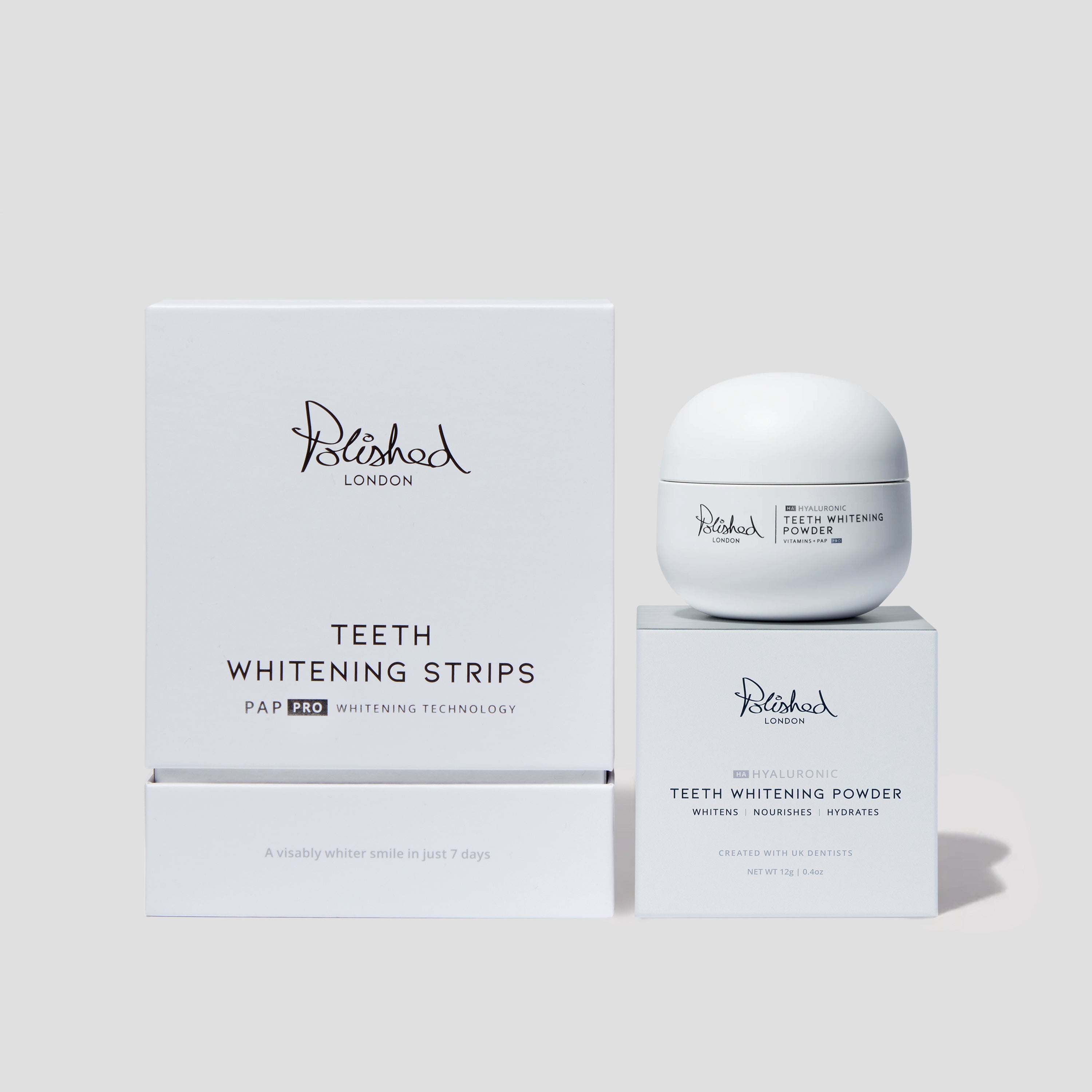 TEETH WHITENING POWDER AND STRIPS BUNDLE