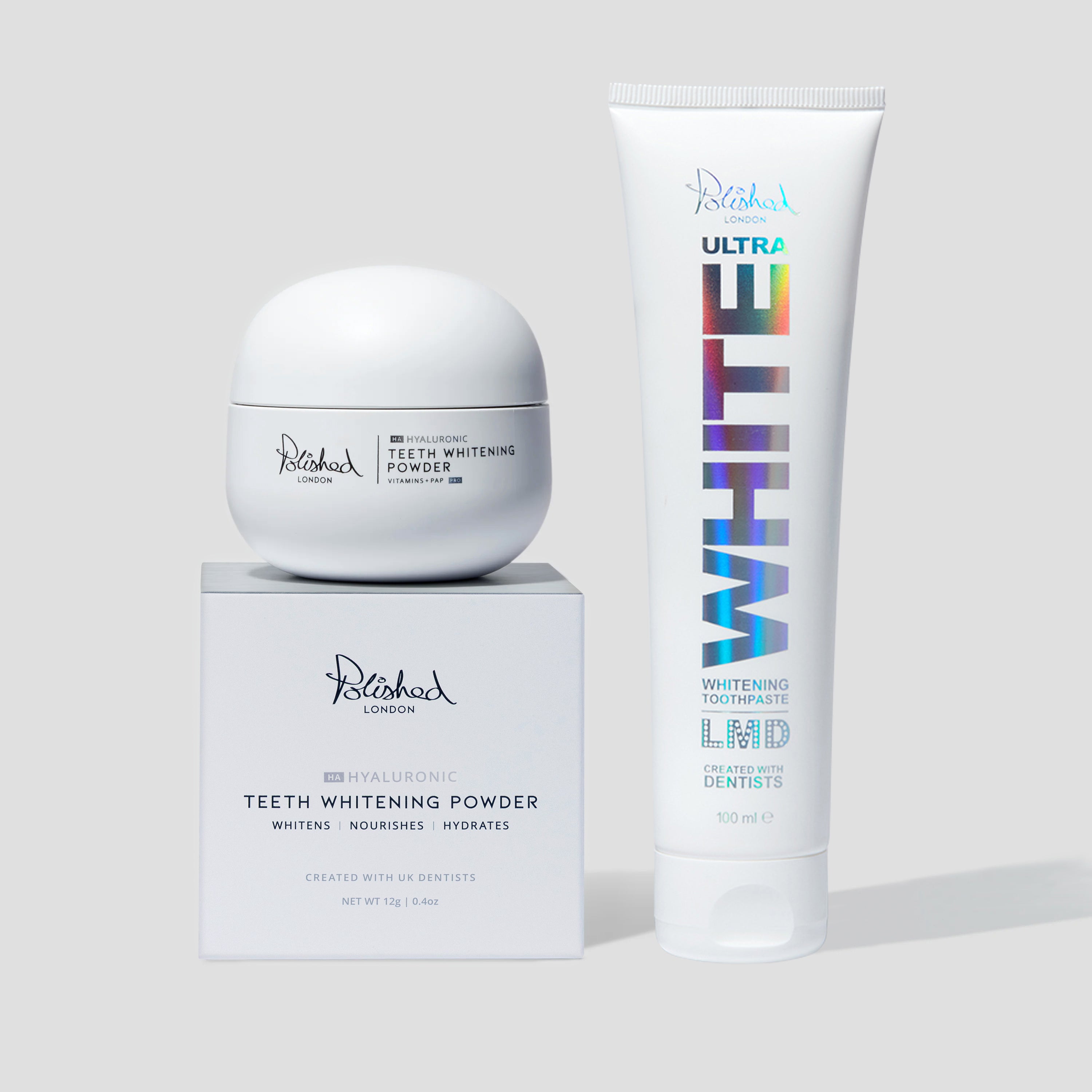 TEETH WHITENING POWDER AND TOOTHPASTE BUNDLE